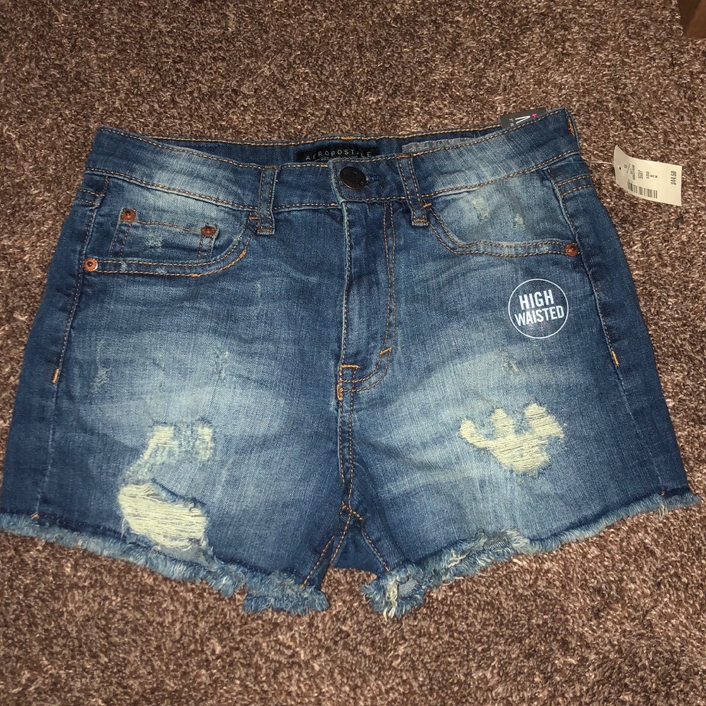 High waisted midi shorts